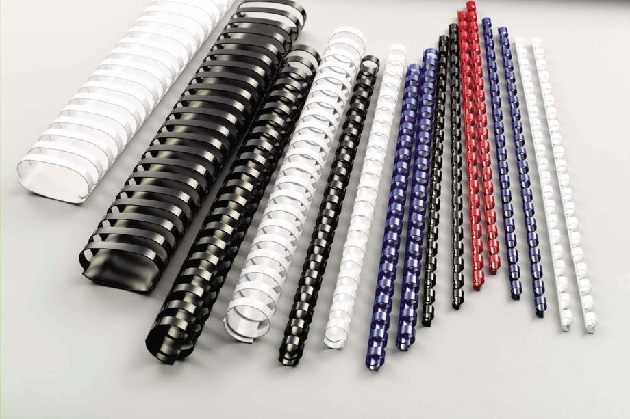 GBC Spirale pvc 19 mm, BARVE, 100 kos