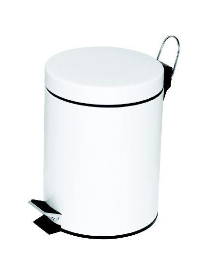 Alco Koš za smeti s pedalom, 5l, bel