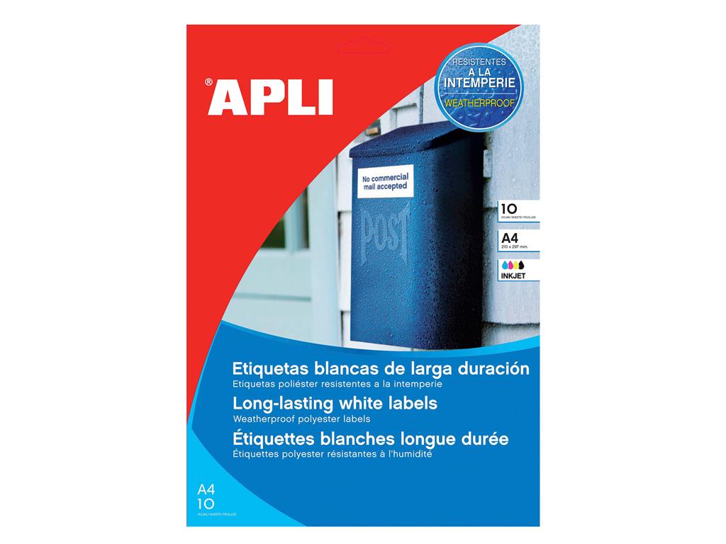 Apli Vrem. odp. nalepke, bele, 99,1 x 139 mm