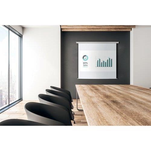 Bi-Office Projekcijsko platno stensko 180 x 180 cm