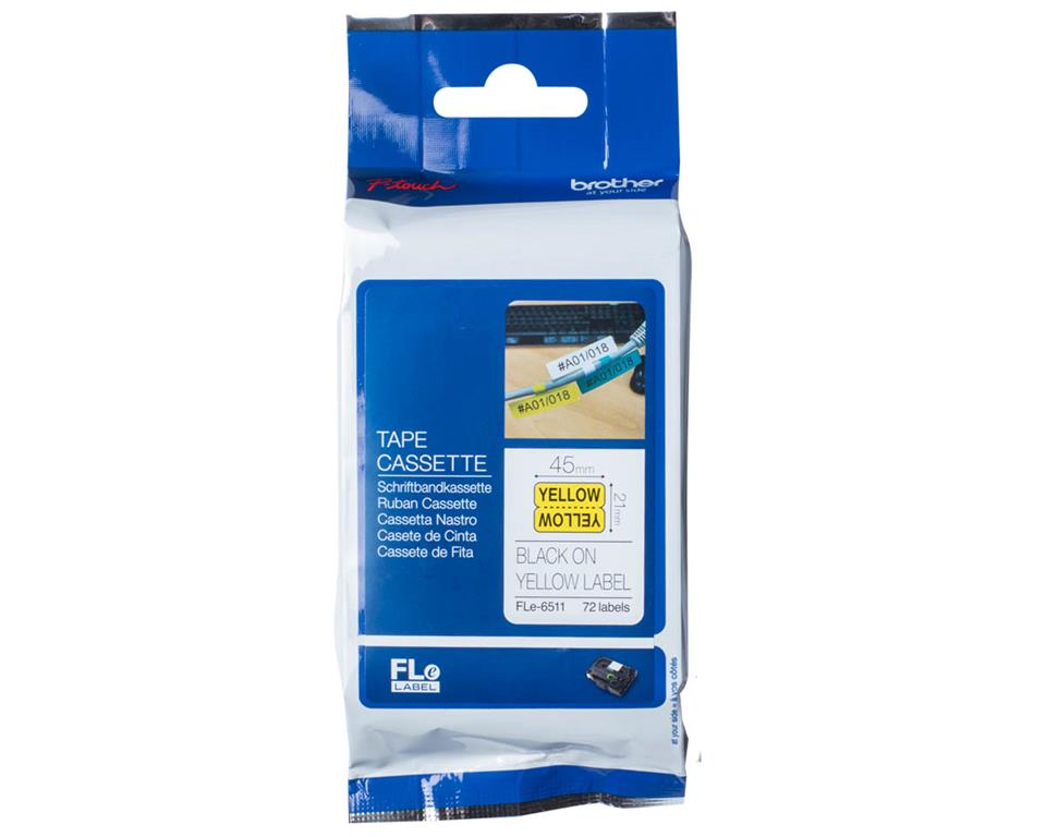 Brother FLE6511 rumen/črn 24mm,trak za PT