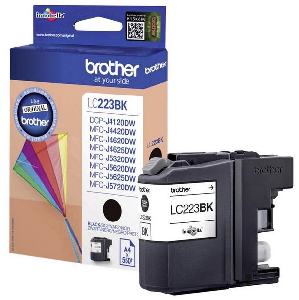 Brother Kartuša LC223BK, črna, 550 strani