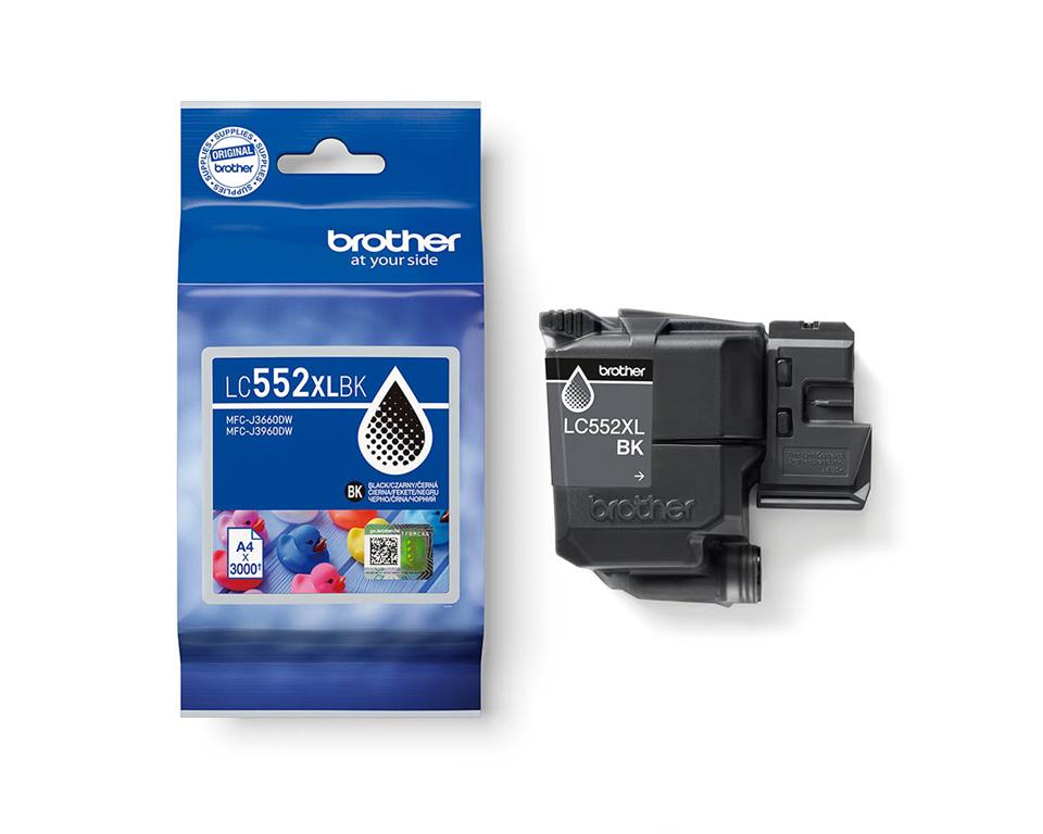 Brother Kartuša LC552XLBK, črna, 3.000 strani