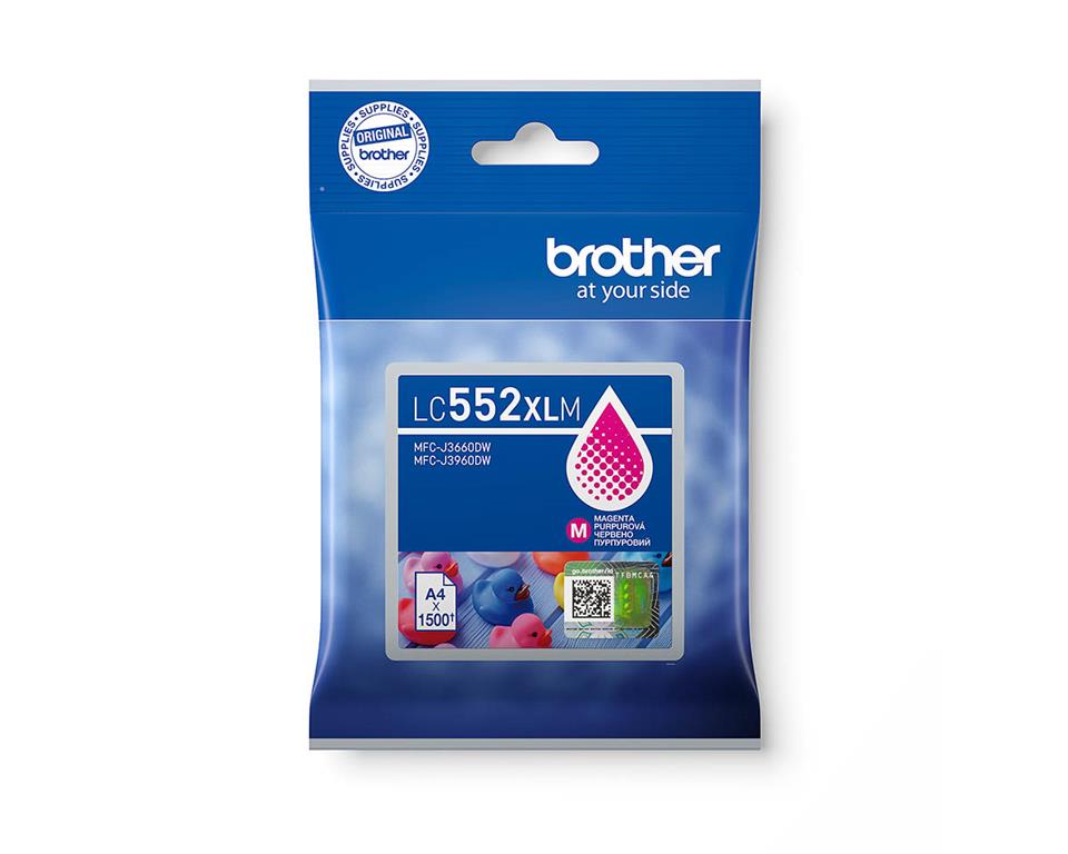Brother Kartuša LC552XLM, magenta, 1.500 strani