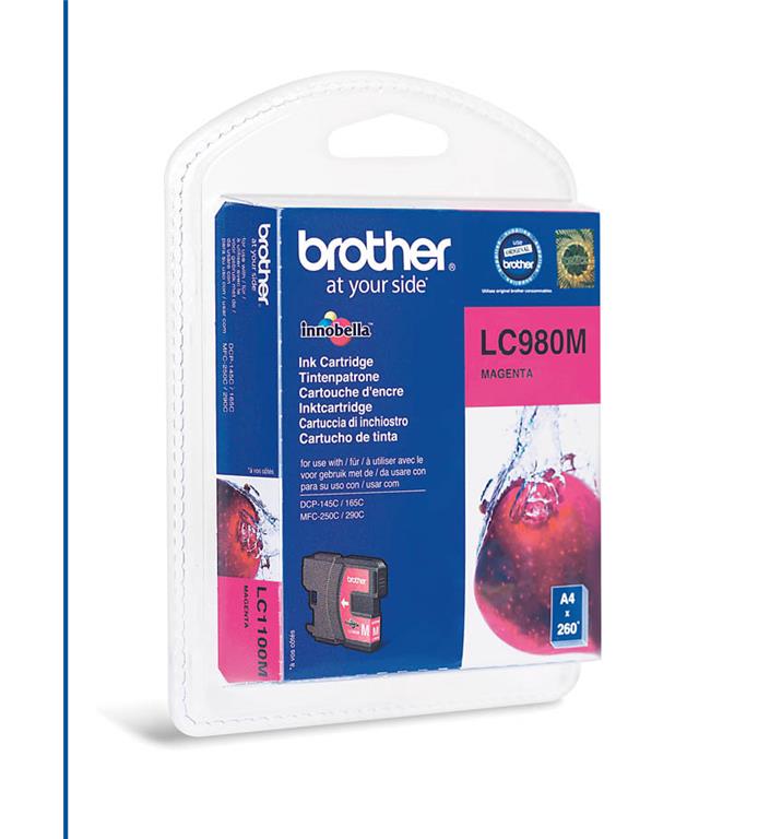 Brother Kartuša LC980M, magenta, 260 strani