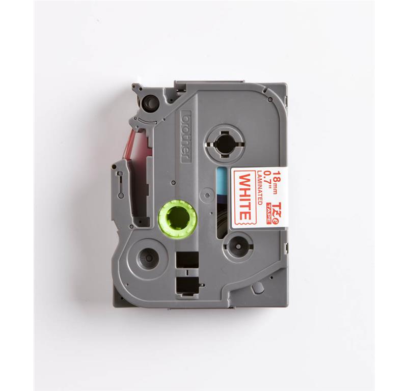 Brother TZE242 Bel/rdeč 18mm, trak za PT