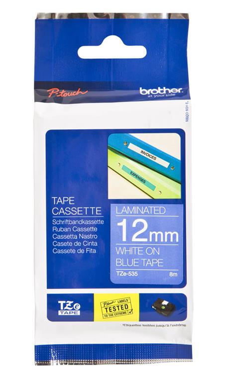 Brother TZE535 Moder/bel 12mm, trak za PT