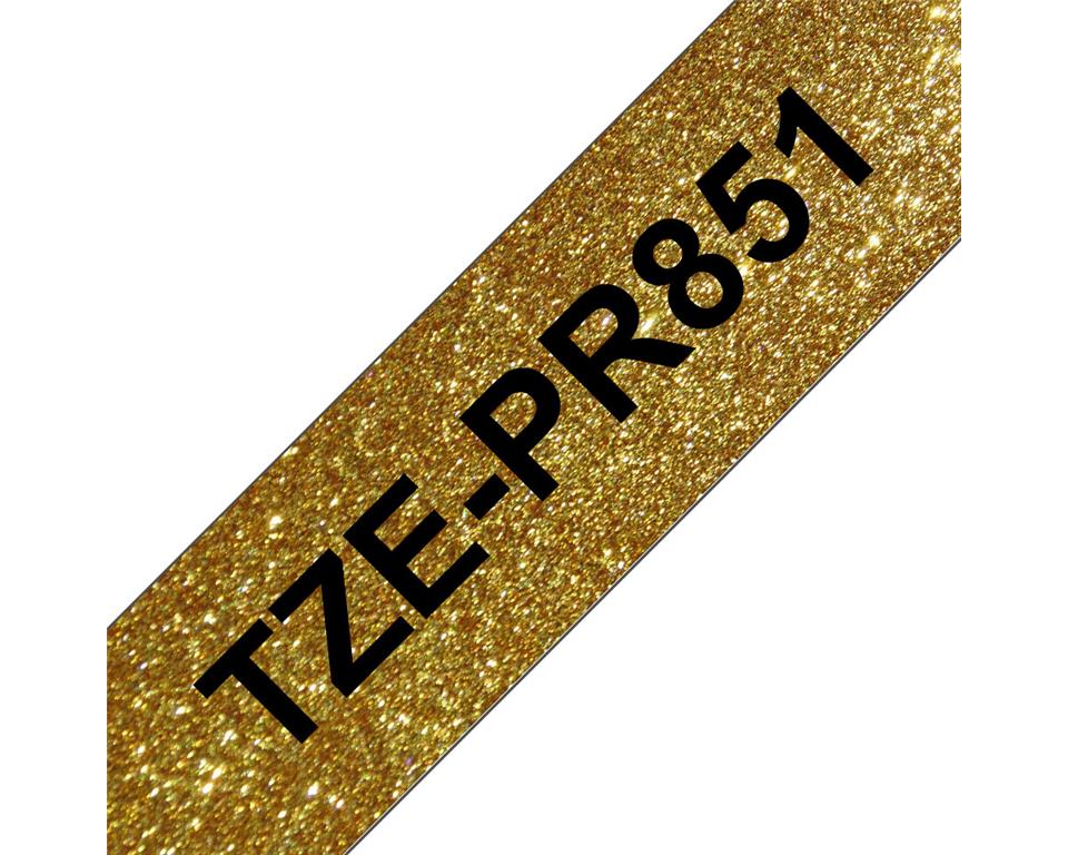 Brother TZE-PR851 Premium zlat/črn 24mm