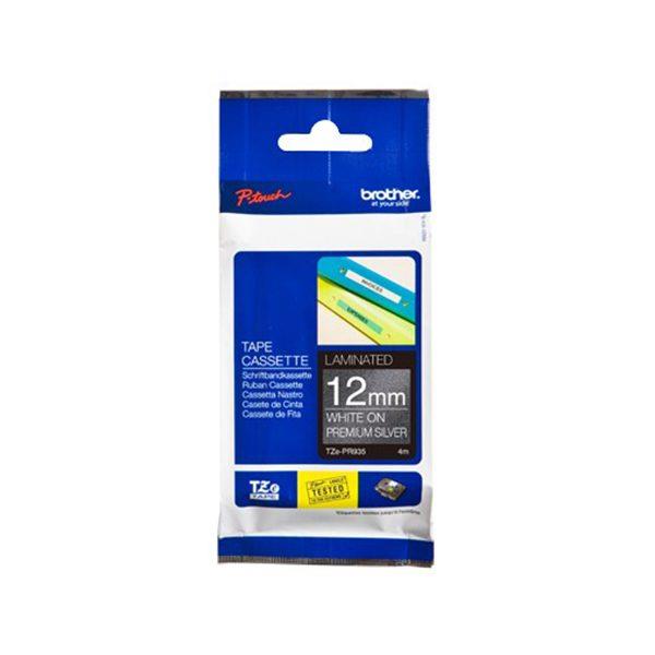 Brother TZE-PR935 Premium srebrn/bel 12mm