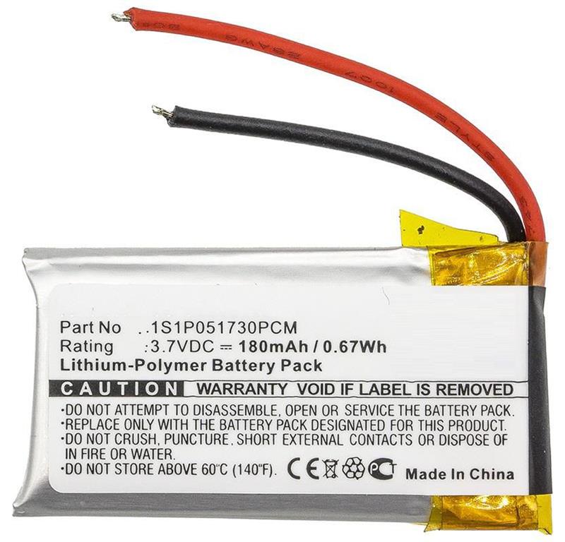 CoreParts Baterija 0.67Wh Li-Pol 3.7V 180mAh črna