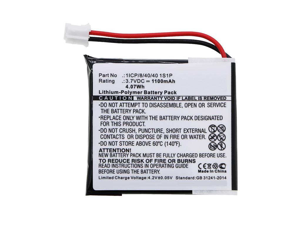 CoreParts Baterija 4.07Wh Li-Pol 3.7V 1100mAh črna