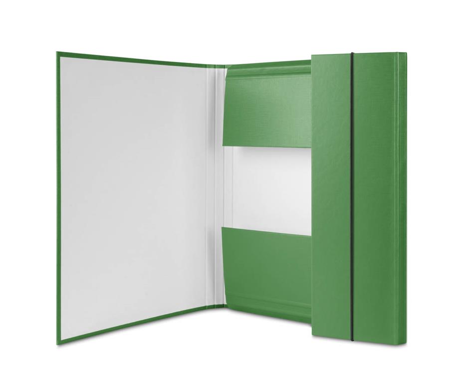 OFFICE PRODUCTS Škatla z zavihki in elastiko zelena