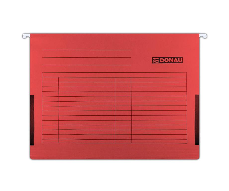 Donau Viseča mapa karton, delno zaprta rdeča