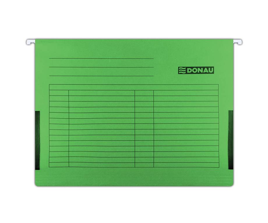 Donau Viseča mapa karton, delno zaprta zelena