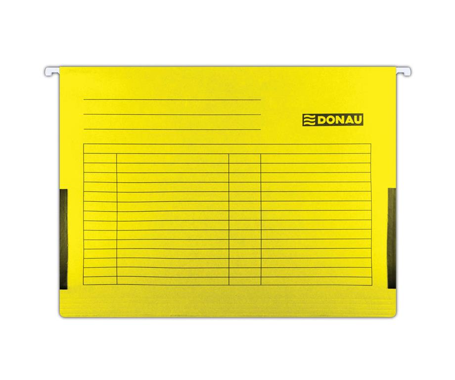 Donau Viseča mapa karton, delno zaprta rumena