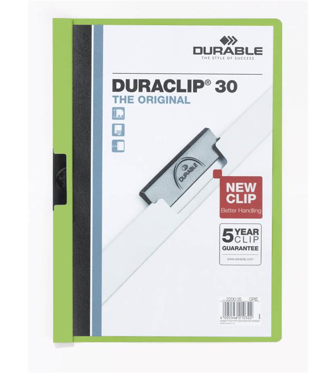 Durable Mapa Duraclip (2200) A4 zelena