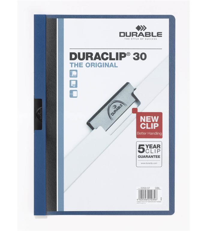 Durable Mapa Duraclip (2200) A4 temno modra