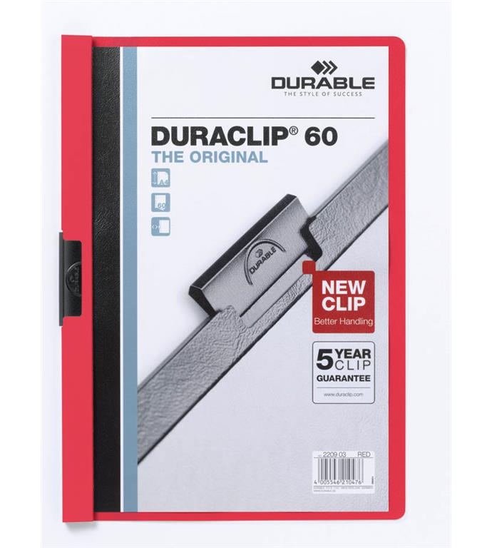 Durable Mapa Duraclip (2209) A4 rdeča