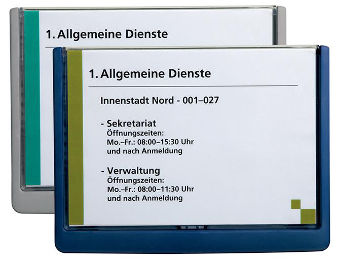 DURABLE Info ploščica Click 210x148,5mm BARVE