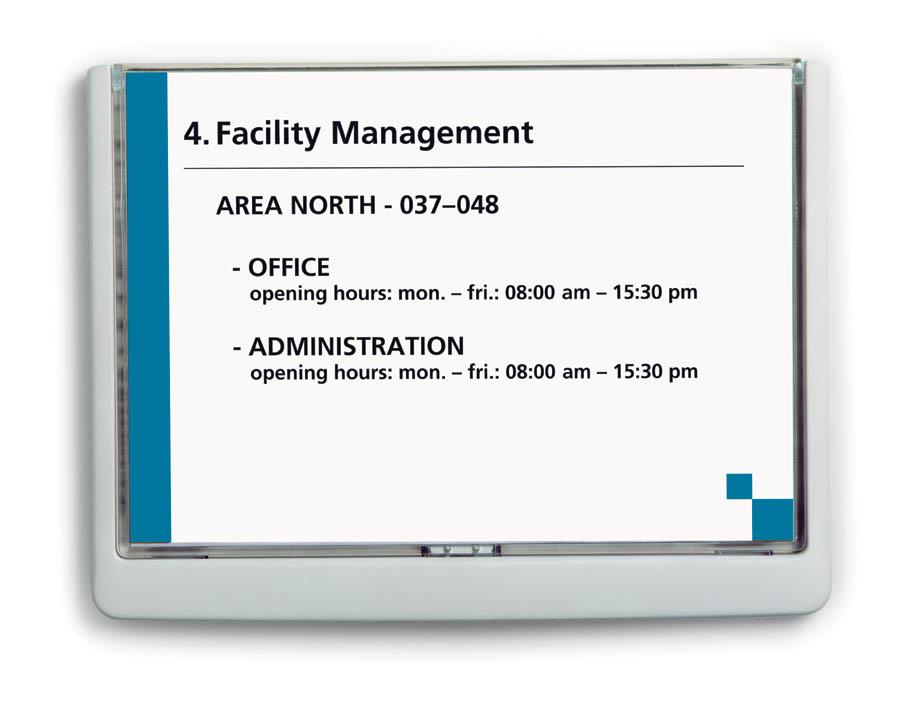 Durable Info ploščica Click 210x148,5mm bela