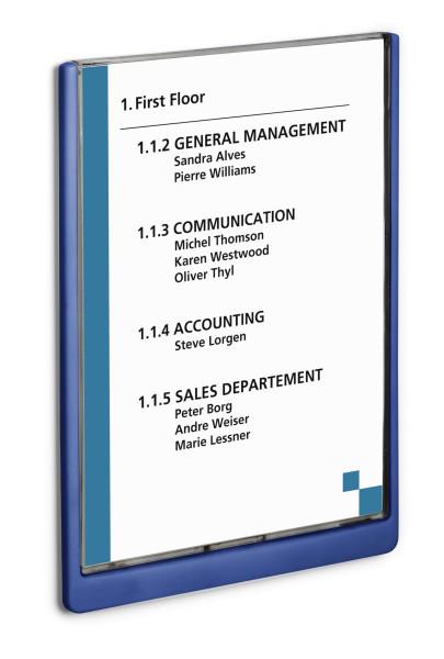 Durable Info ploščica Click A4 210x297 mm modra