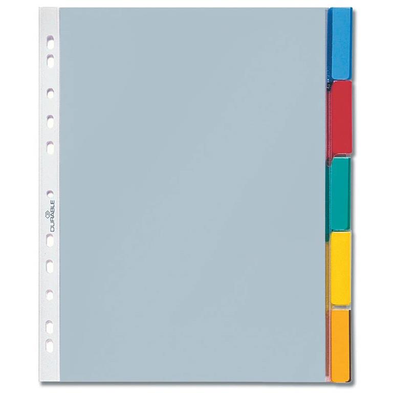 DURABLE Ločilni listi - U mapa A4 5-delni (6630)