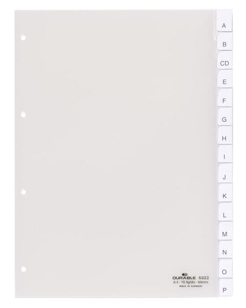 DURABLE Ločilni listi 1/15, prozorni, (6822)