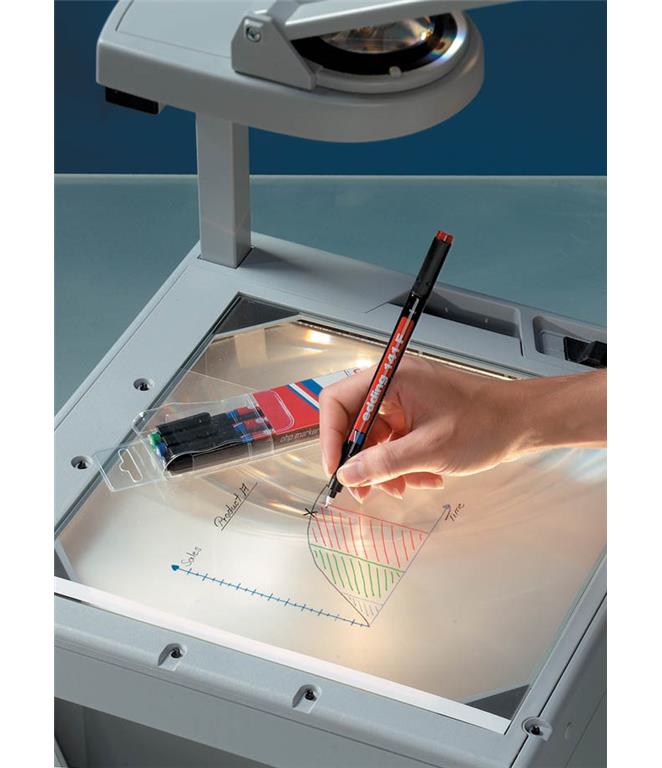 Edding OHP marker E-140, 0,3 mm, rdeč