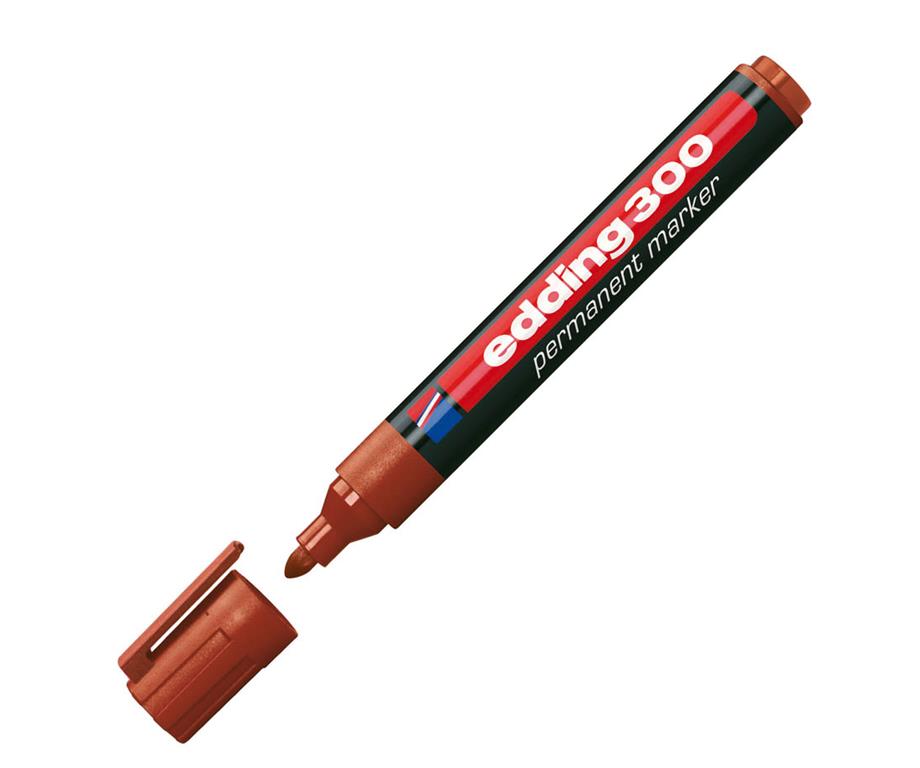 Edding Marker perm. E-300, okr. kon., rjav
