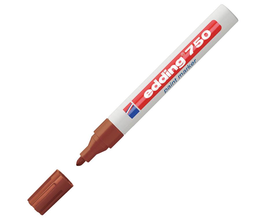 Edding Marker z lakom E-750, 2-4 mm, rjav