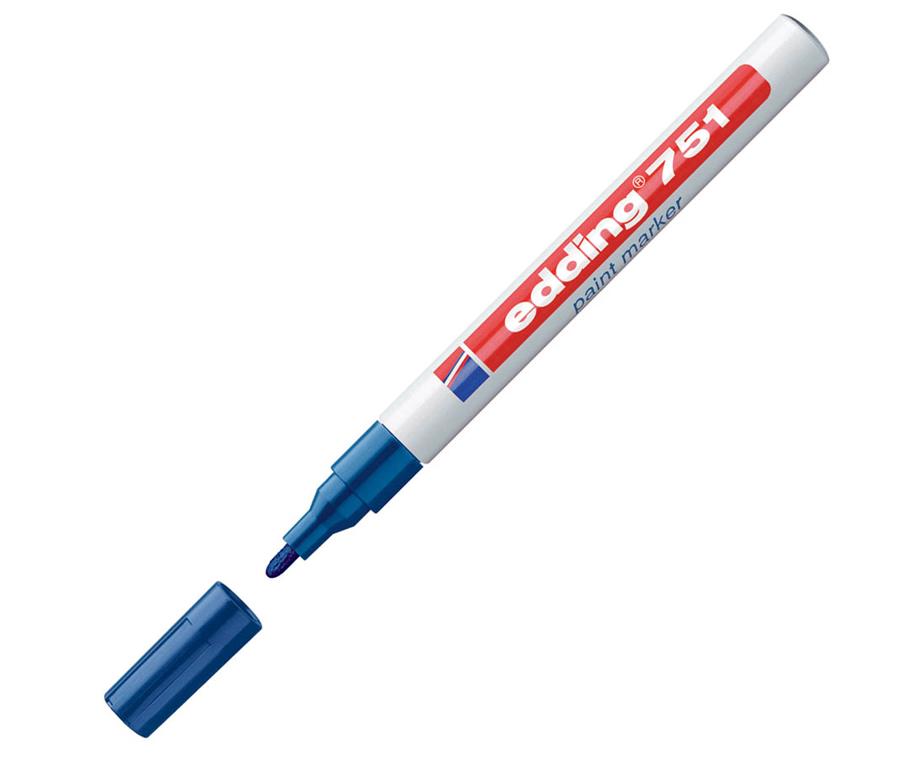 Edding Marker z lakom E-751, 1-2 mm, moder