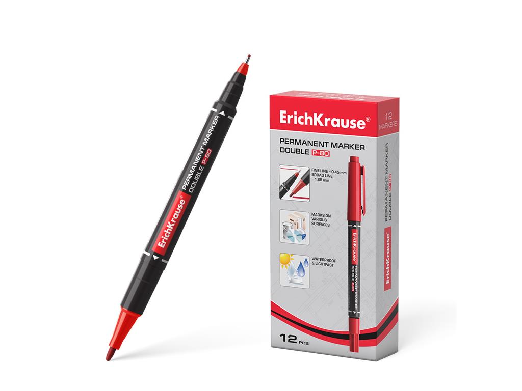 ErichKrause Dvostranski marker P-80, rdeč
