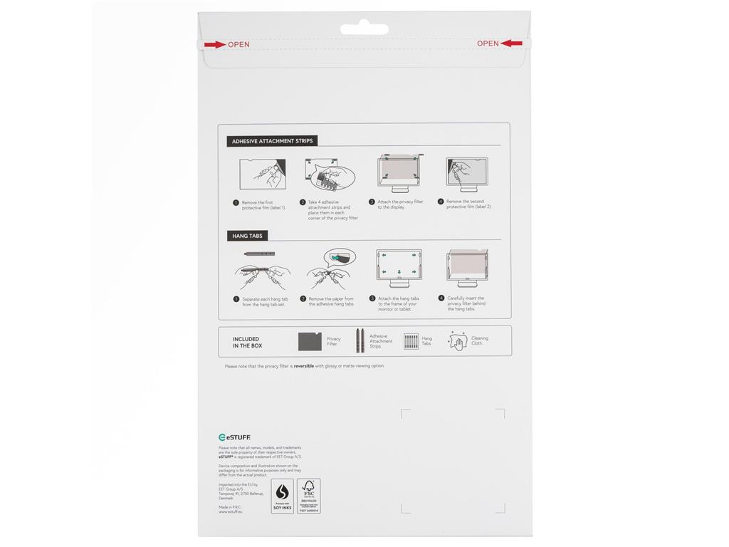eSTUFF Filter zasebnosti 12.5" 16:9