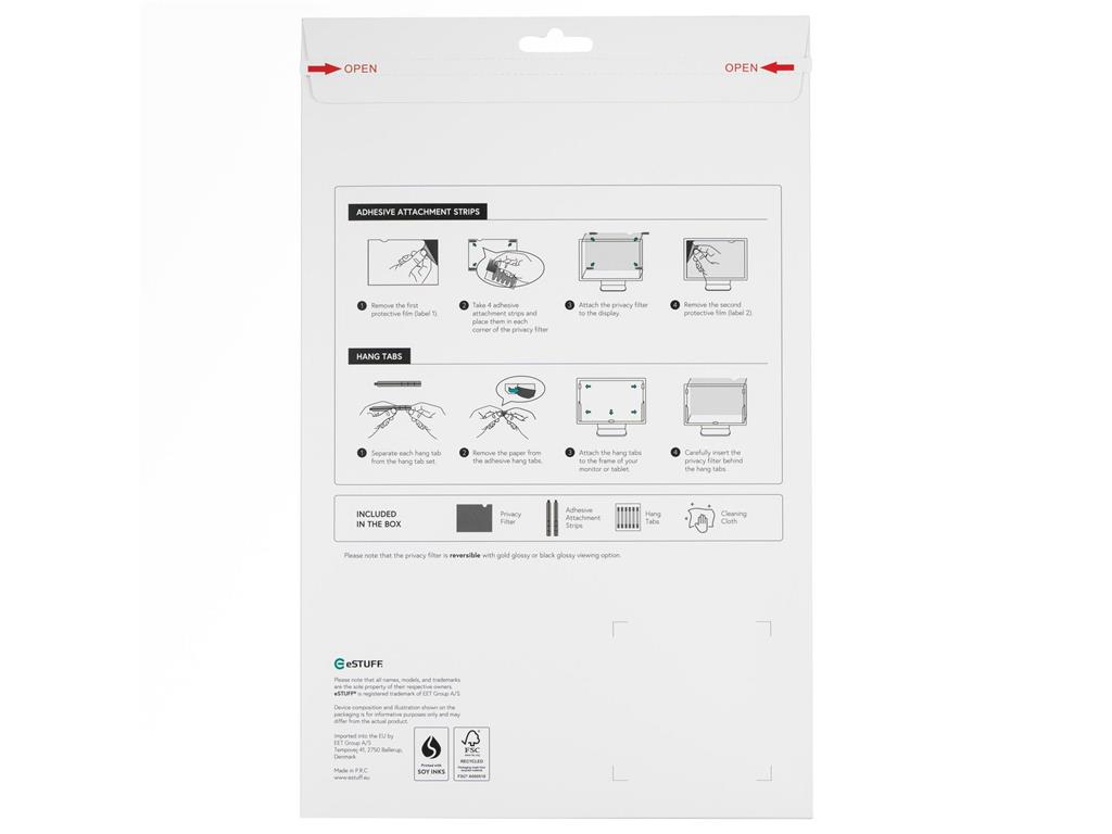 eSTUFF Filter zasebnosti zlati 15.6" 16:9