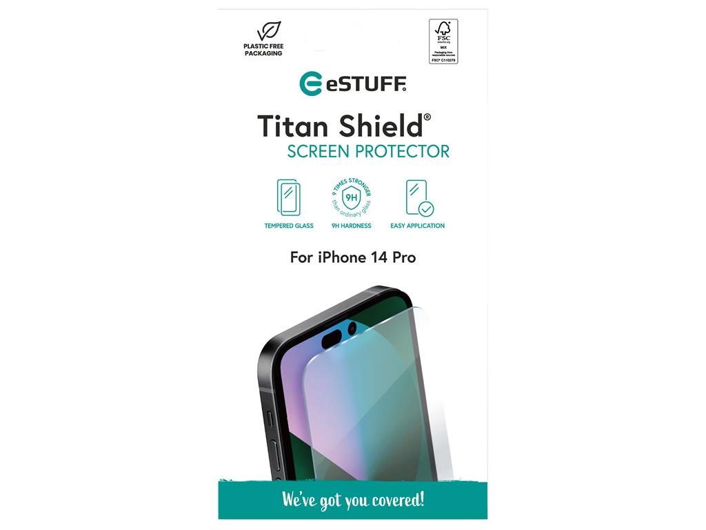 eSTUFF Zaščita zaslona za iPhone 14 Pro. Titan