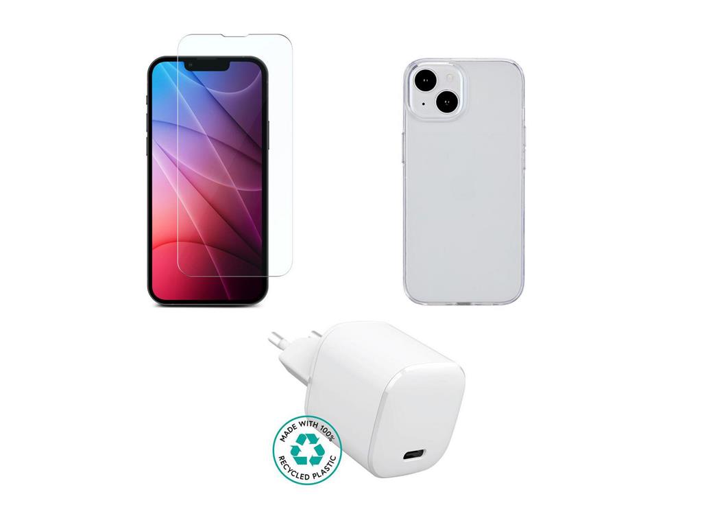 eSTUFF Komplet za iPhone 16e/14. Polnilec,