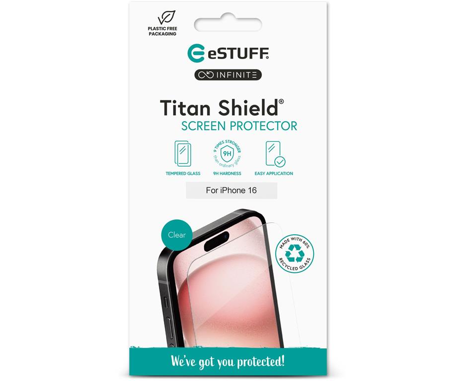 eSTUFF INFINITE iPhone 16 zaslonski zaščitnik.