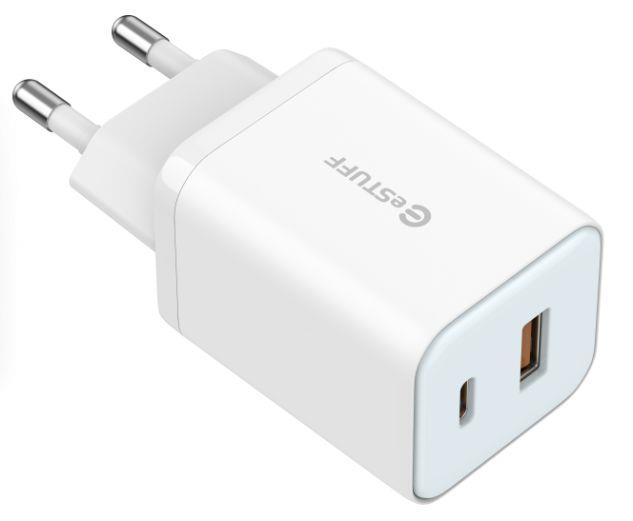 eSTUFF Polnilnik 65W GaN - USB-C + USB-A