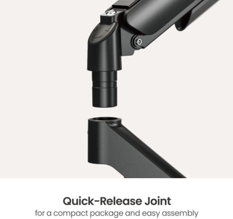 eSTUFF Dvojni plinski nosilec za monitorje