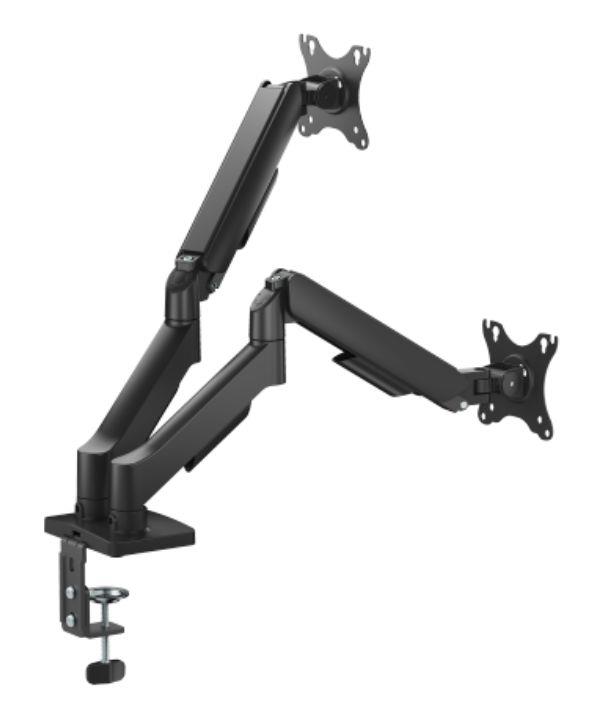 eSTUFF Dvojni plinski nosilec za monitorje