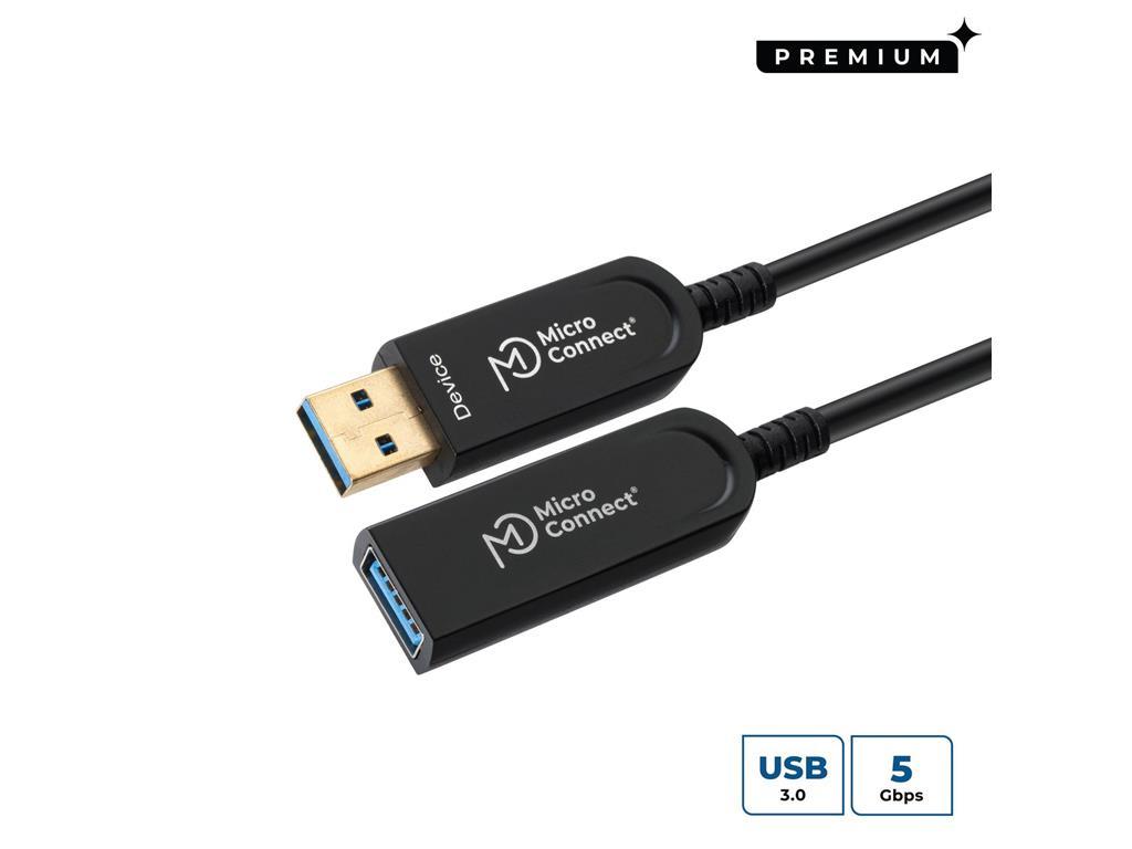 MicroConnect Kabel optični USB A-A 3.0, 5m, črn (M-F)