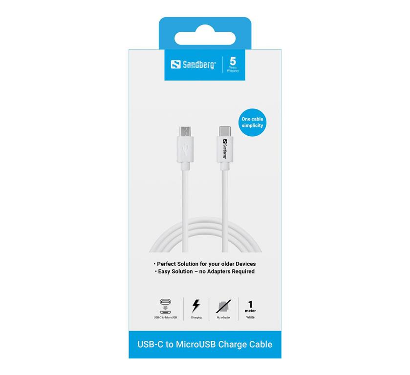 Sandberg USB-C to MicroUSB Charge Cable 1m