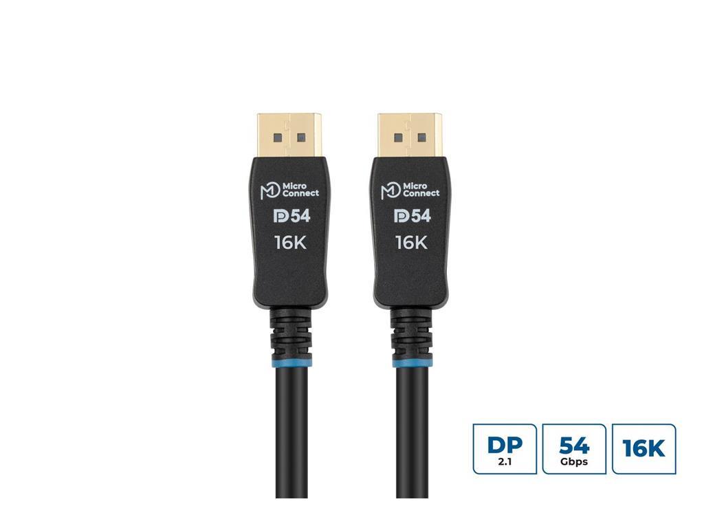 MicroConnect 16K DisplayPort 2.1 kabel 54Gbps 3m