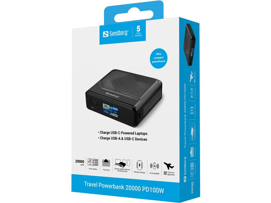 Sandberg Prenosni powerbank 20000 PD100W