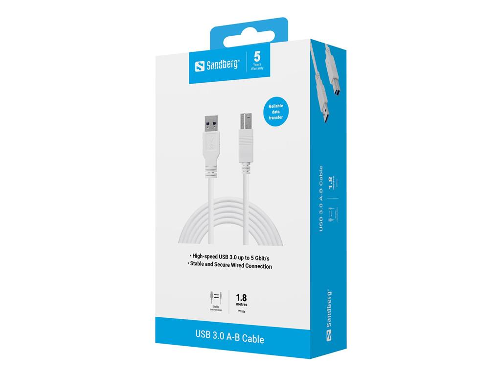Sandberg USB 3.0 A-B Cable 1.8 m