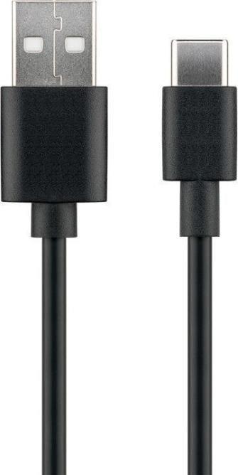 MicroConnect Kabel USB C-A 2.0, 2m, črn