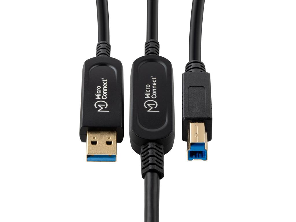 MicroConnect Optični kabel USB A-B 3.0, 20m