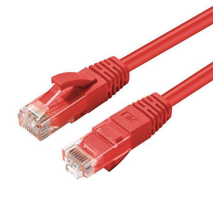 MicroConnect Kabel U/UTP CAT5e 0.5M Rdeč PVC