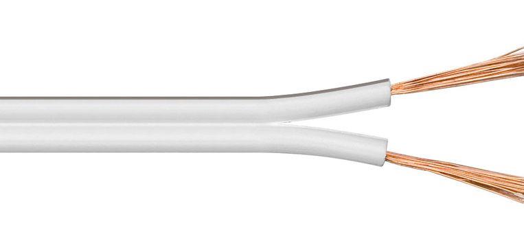  Zvočniški kabel, 2x2,5mm, bel