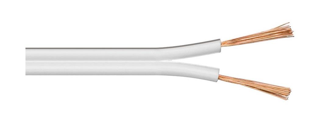 MicroConnect Zvočnični kabel, 100m, 2x2,5mm, bel